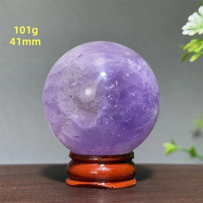 天然アメジスト ボール 水晶玉 ホームオフィスデコレーション エネルギー ウィッカ レイキ スピリチュアル 瞑想 魔術 占い カラー： 並行輸入品