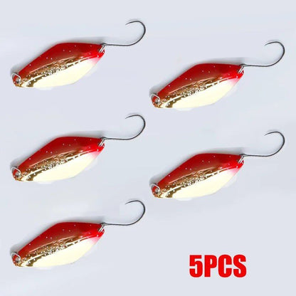 1/5 Spoon Lure, 5g, 40mm, Metal Spinner, Pesca Colorful Copper Sequin, Hard Bait, River Stream, Freshwater, Bass, Pike, Trout, Parallel Import