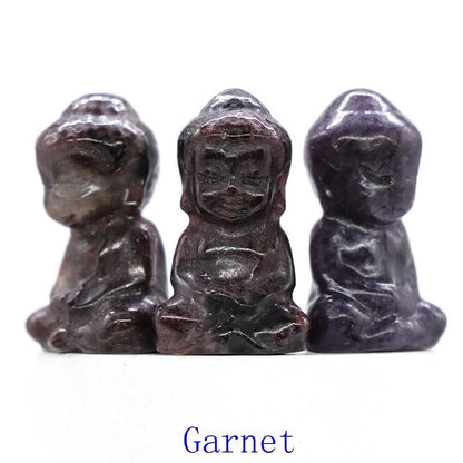1.2-inch Mini Buddha Statue, Natural Stone Carving, Healing Crystal, Power Stone, Spiritual Craft, Good Luck, Furniture, Interior Accessories, Home Decor, Bulk Sale, Wholesale Size: 1 Piece; Parallel Import