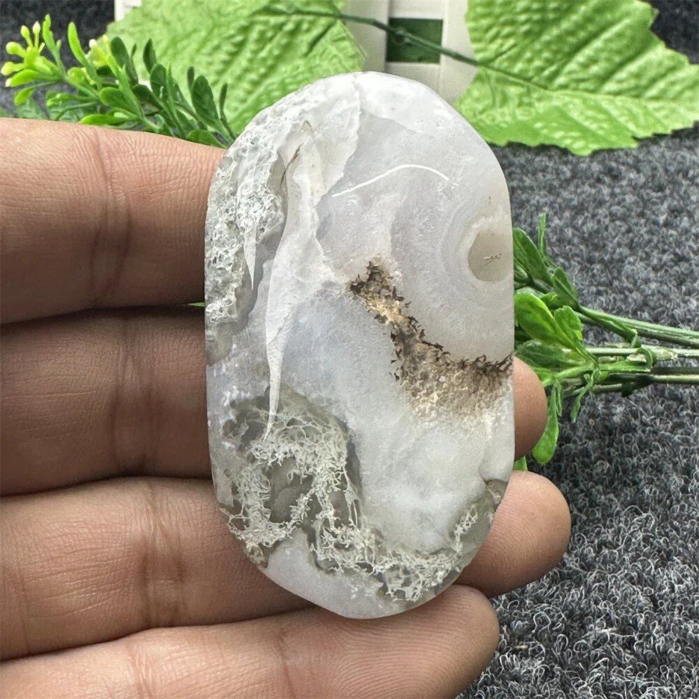 Natural Quartz Crystals: Aquamarine Agate, Ocean Jasper, Palm Stone, Polished Stones, Gemstone Mineral Specimens for Spiritual Meditation, Energy, and Feng Shui, Color: Green, Parallel Import