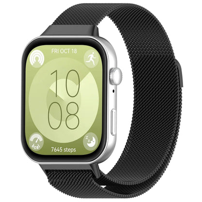 Milanese Loop Strap for Huawei Watch Fit 3/4/4 Pro, Magnetic Stainless Steel Band, Metal Bracelet, Band Color: Parallel Import