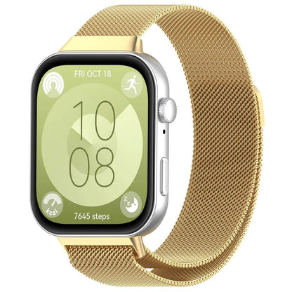 Milanese Loop Strap for Huawei Watch Fit 3/4/4 Pro, Magnetic Stainless Steel Band, Metal Bracelet, Band Color: Parallel Import