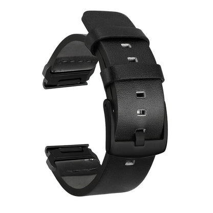 QuickFit Leather Watch Band for Garmin Fenix 6X/6 Pro/7X/7 and Forerunner 935/945/955, 22mm/26mm, Band Color: mm, Parallel Import