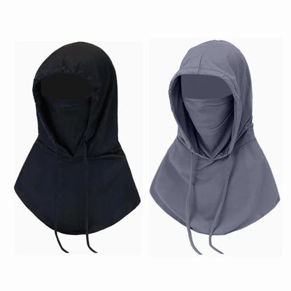 Pack of 2 Balaclavas for Men and Women, Face Mask, Sun/UV Protection, Breathable, Long Neck Cover for Cycling, Motorcycles, and Fishing, One Size Fits Most; Parallel Import