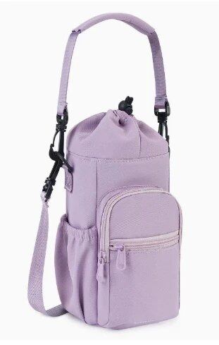 Aluminum Foil Water Bottle Cover, Insulated Twill Fabric, Shoulder Bag for Water Bottles, Crossbody Carry, Parallel Import