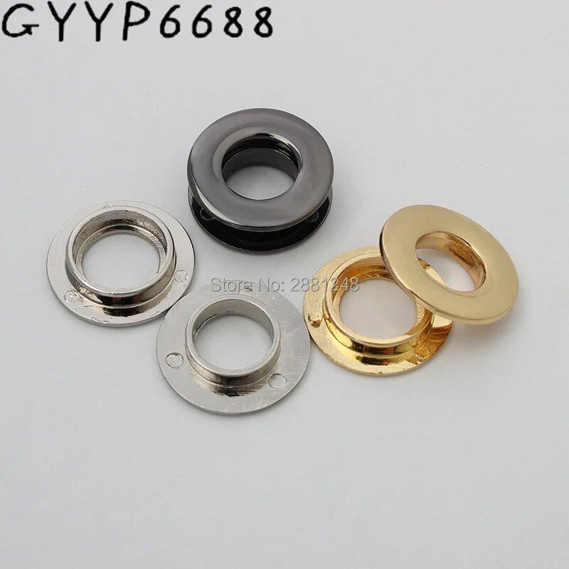 10-30-100 Pieces of High-Quality Flat Round Eyelets, Metal Hardware for Dresses and Bags, Pressed Round Eyelets, Size: 11mm, Parallel Import