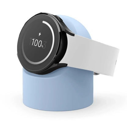 Silicone Charging Stand and Storage Stand for Samsung Galaxy Watch 7/6/5/4 (40mm, 44mm, 5 Pro, 45mm, Watch 4 Classic, 47mm, 46mm, 43mm, 42mm) Band Color: Parallel Import