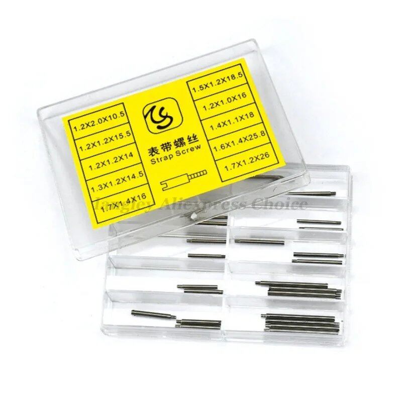 50-Piece Set of Stainless Steel Screw Pins for Rolex Oyster Metal Straps, Watch Repair Tool, Parts, Accessory Kit, Color: 50 Screws, Parallel Import