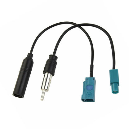 Set of 2 Fakra Car FM/AM Stereo Radio Antenna Adapter Cables, Fakra Z Female to DIN Female, Fakra Z Male to DIN Male Converter, Color: Parallel Import