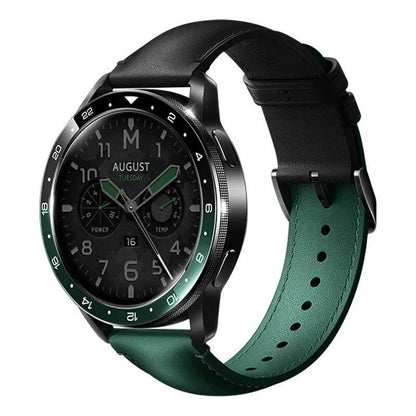 22mm Universal Calf Leather Strap Band Accessory for Xiaomi Watch S3, S1 Pro/S1, MI Color 2, and S1 Active. Band Color: Parallel Import