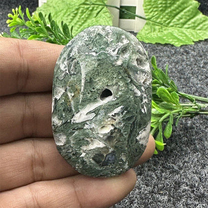 Natural Quartz Crystals: Aquamarine Agate, Ocean Jasper, Palm Stone, Polished Stones, Gemstone Mineral Specimens for Spiritual Meditation, Energy, and Feng Shui, Color: Green, Parallel Import