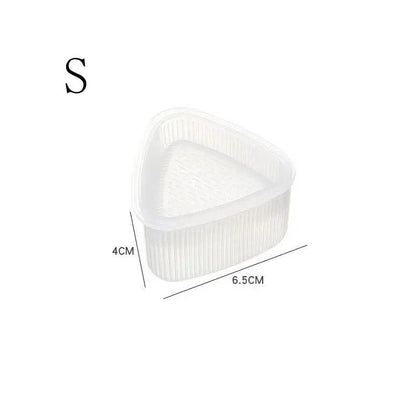Set of 1/2 Triangular Plastic Rice Ball and Sushi Rice Molds, Clear, Kitchen Gadgets, Bento Accessories, Parallel Import
