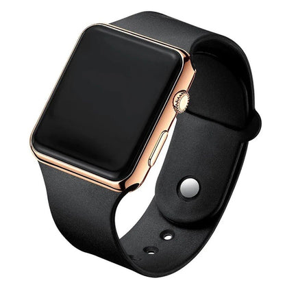 New Digital Watch for Men and Women, Electronic, Square Shape, LED Sports Watch, Stylish, Casual, Simple, Silicone, Women's Clock, Parallel Import