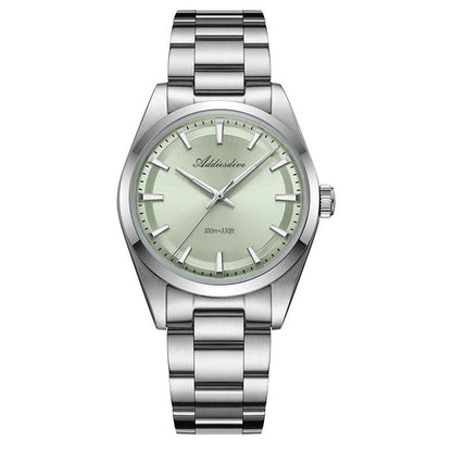 Adise Dive 36mm Simple Stainless Steel Men's Watch with Bubble Mirror Glass, Luxury Quartz Movement, 100m Water Resistance, AD2066, Relohonbre; Ships from: Parallel Import