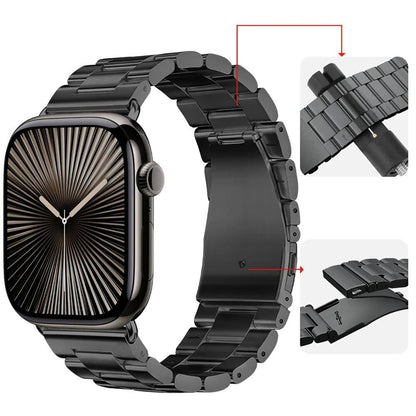 Stainless Steel Metal Strap for Apple Watch, Compatible with 46mm, 42mm, 44mm, 40mm, 45mm, and 41mm iWatch Series 10/9/8/7/6/SE2/Ultra (49mm), Band Color: Parallel Import
