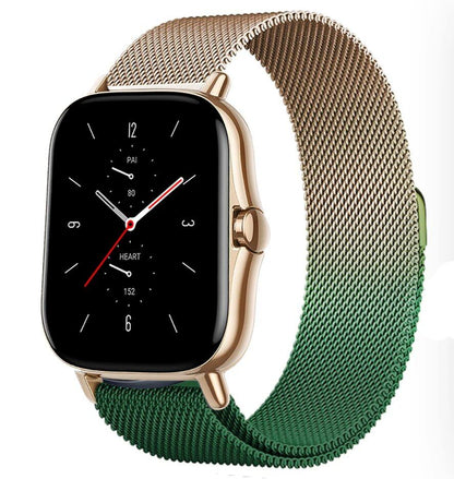 Magnetic Loop Mesh Smartwatch Band for Amazfit GTS/GTR/Bip 5 (Compatible with 20mm/22mm/47mm Watches) - Metal Mesh Strap, Band Color: mm; Ships from: Parallel Import