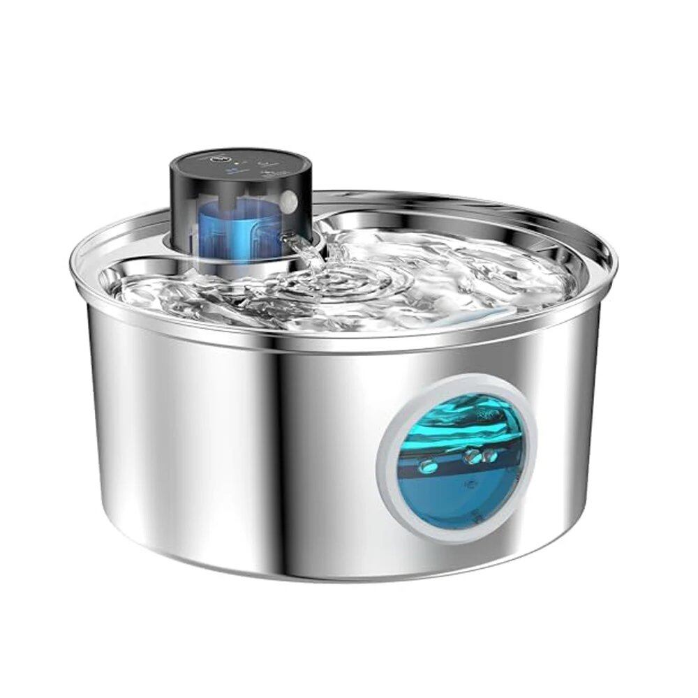 3.2L Rechargeable 5V USB Automatic Cat Water Dispenser with Sensor, Stainless Steel Pet Water Bowl, Suitable for Multiple Pets, Color: Drink Dispenser; Capacity: 3L, Parallel Import