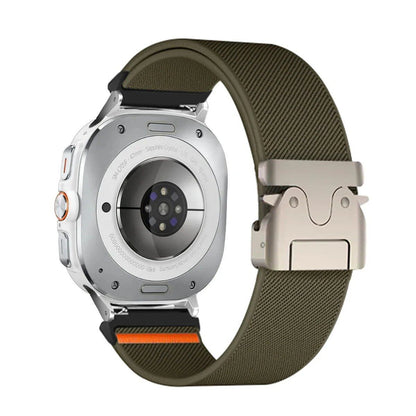 47mm Sport Nylon Bracelet Braided Loop Strap for Samsung Galaxy Watch 7 Ultra. Band Color: Compatible with Galaxy Watch 7 Ultra. Parallel Import.