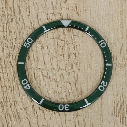 38mm Round Edge Curved Watch Bezel with Aluminum Ring, Modification Watch Accessory, Bezel Insert (Parallel Import)