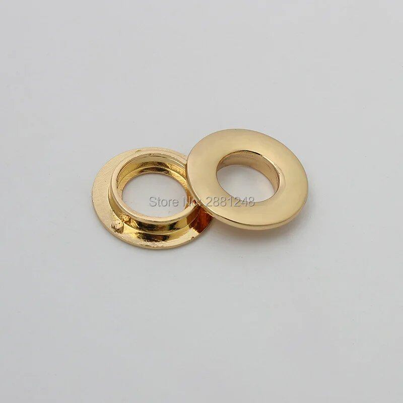 10-30-100 Pieces of High-Quality Flat Round Eyelets, Metal Hardware for Dresses and Bags, Pressed Round Eyelets, Size: 11mm, Parallel Import