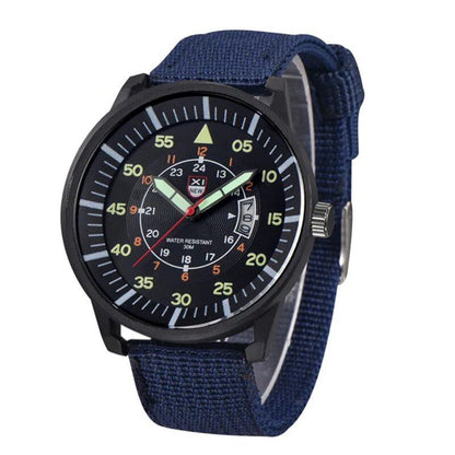 XINEW Men's Watch, 2024 New Arrival, Nylon Band, Simple Sport Quartz Movement, Date Function, Fashion Gift for Men; Customizable: Yes; Ships from: Parallel Import
