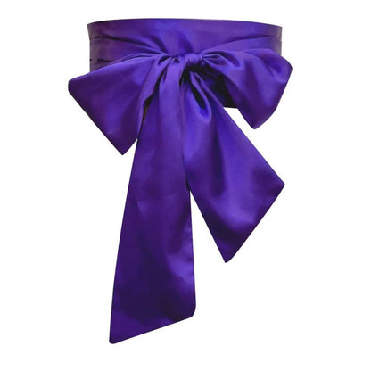 Wide Satin Silk Bow Corset Waist Belt, DIY Ribbon Decorative Waist Cover for Women, Bridal Garter, Parallel Import