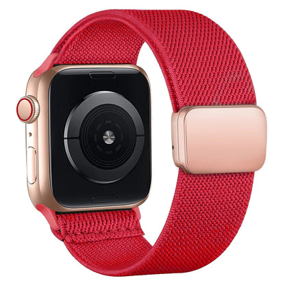 Magnetic Loop Band for Apple Watch, 40mm, 44mm, 45mm, 49mm, 41mm, 38mm, Compatible with iWatch Ultra 2 Series 9/8/7/3/SE, Nylon Bracelet with Scrunch, Band Color: Parallel Import
