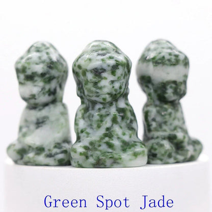 1.2-inch Mini Buddha Statue, Natural Stone Carving, Healing Crystal, Power Stone, Spiritual Craft, Good Luck, Furniture, Interior Accessories, Home Decor, Bulk Sale, Wholesale Size: 1 Piece; Parallel Import