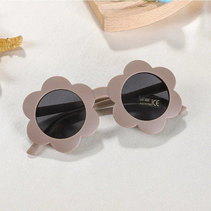 New Sunflower Kids' Sunglasses, UV400 Protection, Cute Baby Sunglasses for Boys, Girls, and Toddlers, Round Shape, Stylish Outdoor Eyewear for Kids, Frame Colors: Ages 2-10; Parallel Import