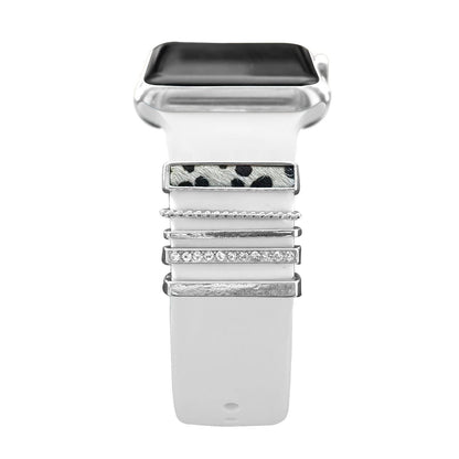 Diamond Jewelry-Embossed Band for Apple Watch Ultra 2, 9, 8, and 7, Compatible with Samsung and Huawei, 20/22mm Bracelet Strap, Band Color: ; Ships from: Parallel Import