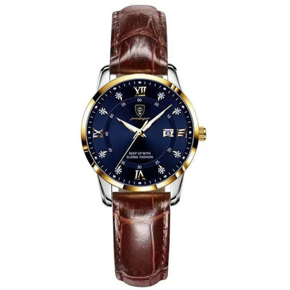 POEDAGAR Ultra-Thin Women's Watch, Rose Gold, Luxury Brand, Steel Strap, Small Dial, Waterproof, Luminous, Parallel Import