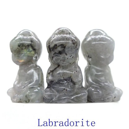 1.2-inch Mini Buddha Statue, Natural Stone Carving, Healing Crystal, Power Stone, Spiritual Craft, Good Luck, Furniture, Interior Accessories, Home Decor, Bulk Sale, Wholesale Size: 1 Piece; Parallel Import