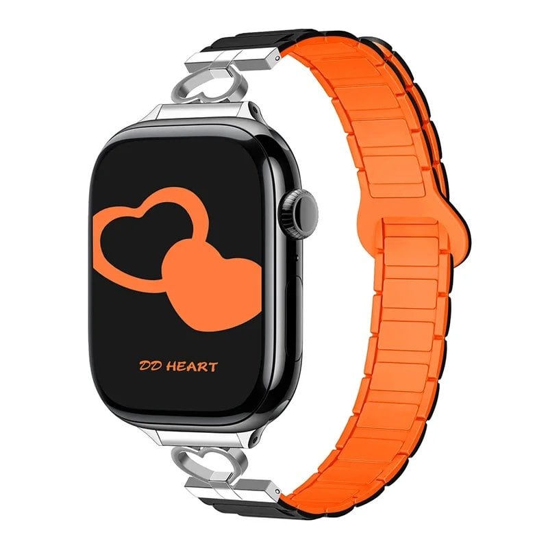 Magnetic Strap for Apple Watch, Silicone Bracelet, Compatible with 45mm, 44mm, 40mm, 42mm, 46mm, 41mm, 49mm, and 38mm Watches, iWatch Series 10/SE/9/8/7/Ultra 2, Band Color: mm, Parallel Import