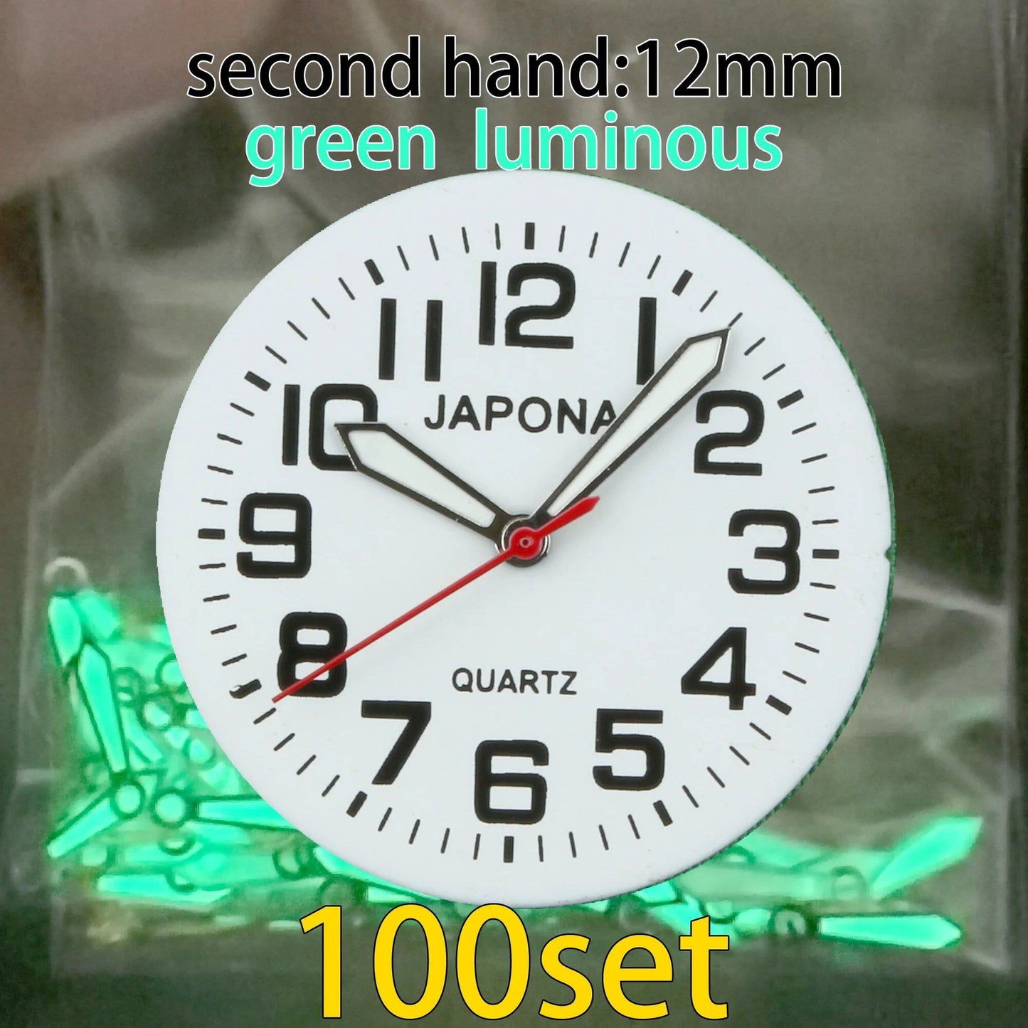 100-Piece Clock Hand Set for TMI PC Series, VJ Series, PC21 Hand, VH31 Hand, Compatible with VJ20, VJ21, VJ24, VJ22, VJ23, VJ14, VJ12, VJ34, VJ32, VJ33, VJ42, Parallel Import