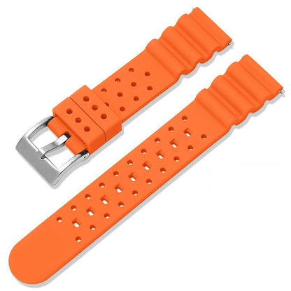 20mm/22mm Silicone Strap Compatible with Seiko/Omega/Longines Aqua Ghost Dive Watches, Black &amp; Green, Waterproof, Replacement Watch Band, Band Color: mm, Parallel Import