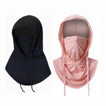 Pack of 2 Balaclavas for Men and Women, Face Mask, Sun/UV Protection, Breathable, Long Neck Cover for Cycling, Motorcycles, and Fishing, One Size Fits Most; Parallel Import