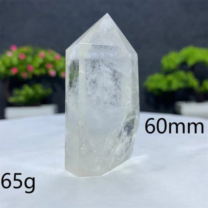 白水晶タワーワンド 六角オベリスク 研磨工芸品 天然原石 ミネラル標本 スピリチュアル瞑想ヒーリング  並行輸入品