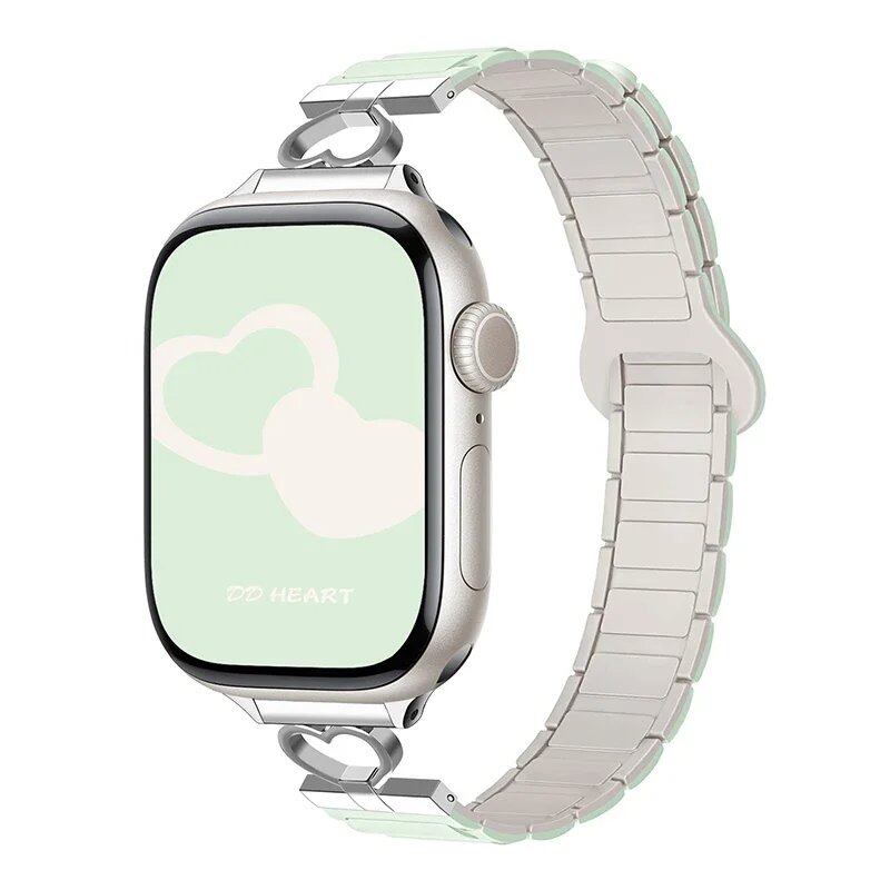 Magnetic Strap for Apple Watch, Silicone Bracelet, Compatible with 45mm, 44mm, 40mm, 42mm, 46mm, 41mm, 49mm, and 38mm Watches, iWatch Series 10/SE/9/8/7/Ultra 2, Band Color: mm, Parallel Import