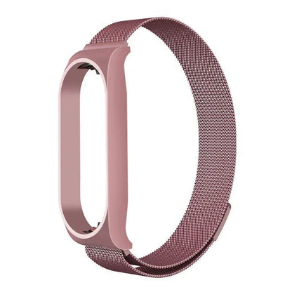 Milanese Loop Strap Compatible with Xiaomi Mi Band 7/6/5/4/3, Stainless Steel Magnetic Bracelet, Metal Wristband for Mi Band 4/3, Size: Mi, Parallel Import