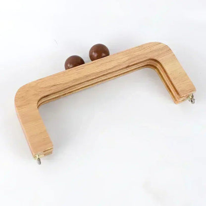 Set of 1, 2, or 3 Deepile 20cm Bag Frames, Wooden Handles, Bag Closures, Kiss Clasps, Purse Lock Buckles, DIY Craft Brackets, Accessories, Size: Parallel Import