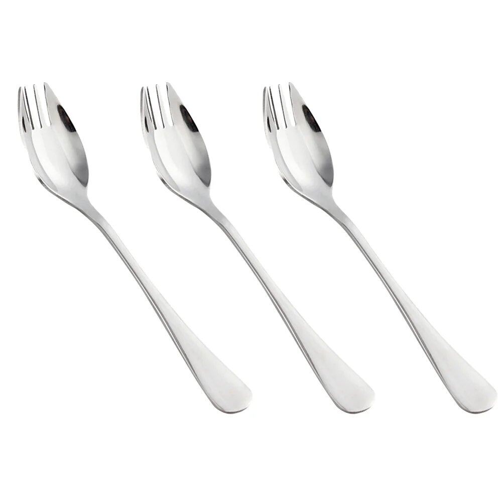 1/6 Stainless Steel Spoon &amp; Fork, Perfect for Picnics, Instant Ramen, and Salads, Flatware, Parallel Import