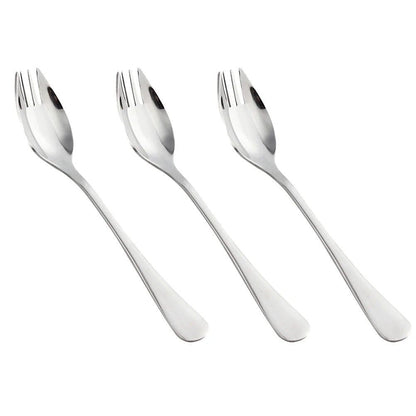 1/6 Stainless Steel Spoon &amp; Fork, Perfect for Picnics, Instant Ramen, and Salads, Flatware, Parallel Import
