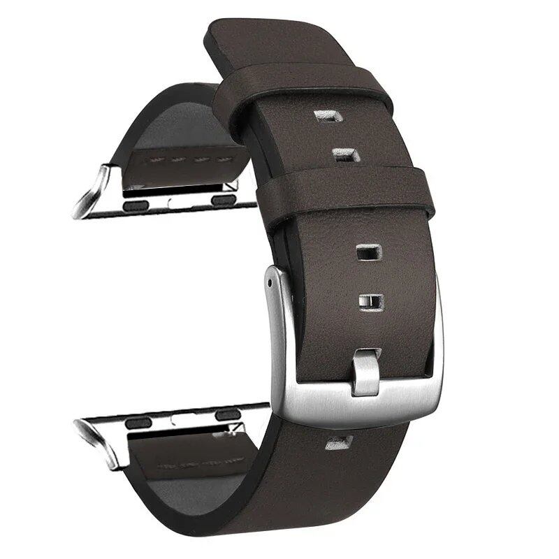 High-quality leather strap for Apple Watch Ultra 2 (49mm), compatible with Series 9, 8, 7, SE, 6, 5, and 4. Available in 44mm, 45mm, 42mm, 41mm, and 40mm bands. Available in mm band colors. Parallel import.