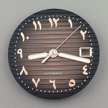 30.5mm Nautilus Arabic Dial (Non-Luminous) for NH35 Movement, Watch Parts, Repair, Color: Parallel Import