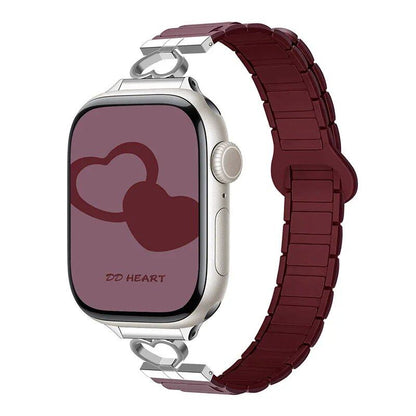 Magnetic Strap for Apple Watch, Silicone Bracelet, Compatible with 45mm, 44mm, 40mm, 42mm, 46mm, 41mm, 49mm, and 38mm Watches, iWatch Series 10/SE/9/8/7/Ultra 2, Band Color: mm, Parallel Import