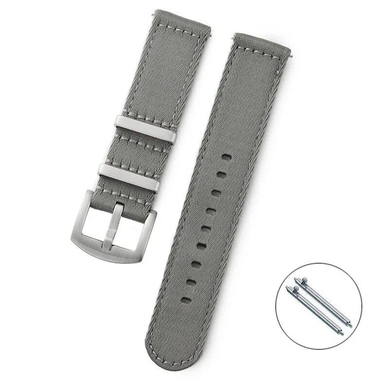 Nylon Watch Band, 20mm/22mm, Premium Smooth Soft Nylon Sport Replacement Band, Quick Release, Universal Canvas Bracelet, Watch Strap, Band Color: Amm, Parallel Import