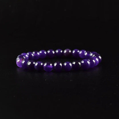 Natural Aquamarine and Agate Bead Bracelet for Women, Single Circle Crystal Bracelet, Romantic, Casual, Yoga, Meditation, Gift, Long, Parallel Import