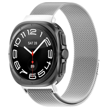 Stainless Steel Milanese Loop Magnetic Bracelet for Samsung Galaxy Watch Ultra 47mm, Gapless, Compatible with 7 Ultra, Watch Band Accessory, Band Color: 0; Galaxy 7 Ultra 47mm Band Width, Parallel Import