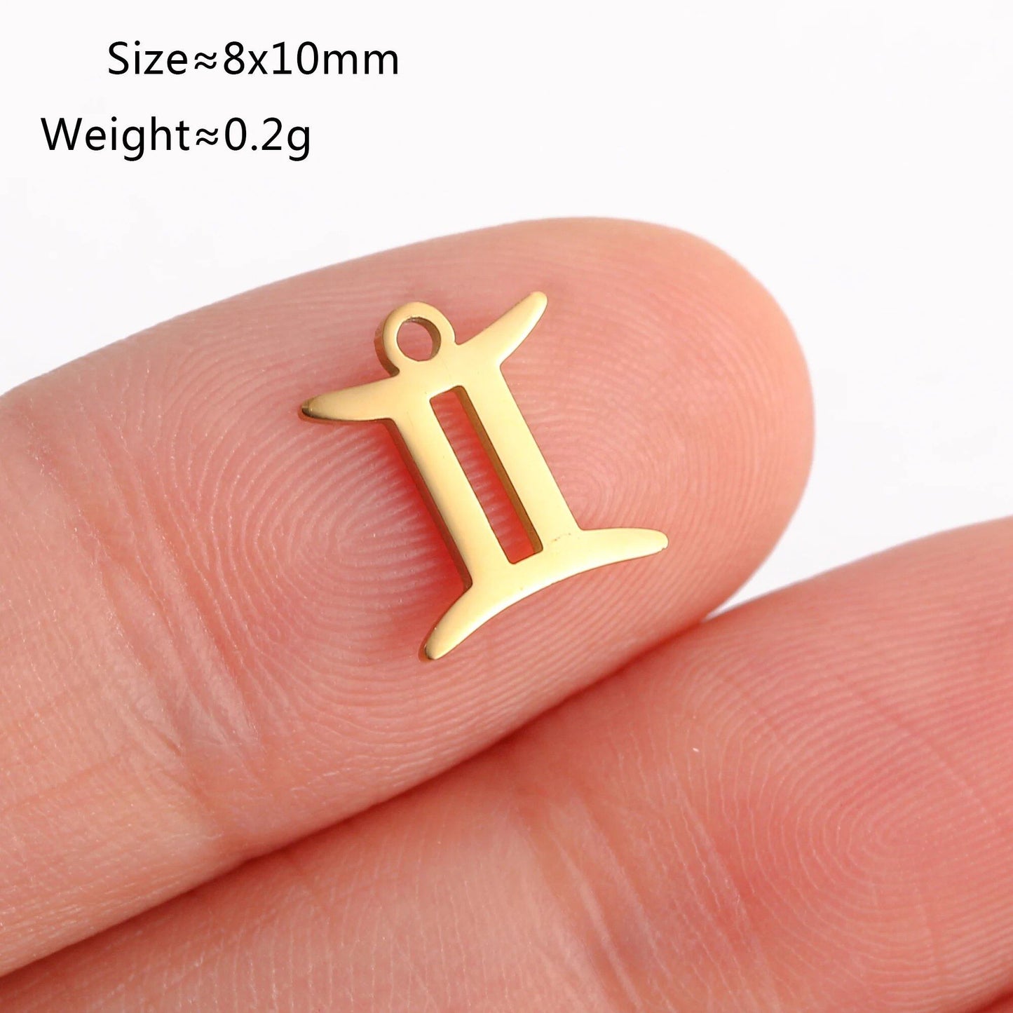 Set of 5 Lucky Birth 12 Zodiac Star Sign Charms, Metal Constellation Pendants for Jewelry Making, Bracelets, Earrings, and Necklaces, Parallel Import
