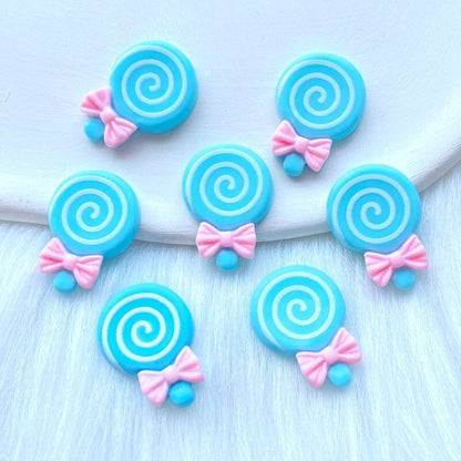 Pack of 10/20 New Resin Mini Candy/Lollipop Series Flatback Cabochons for Scrapbooking, DIY Jewelry, Crafts, and Decoration. Size: Parallel Import.